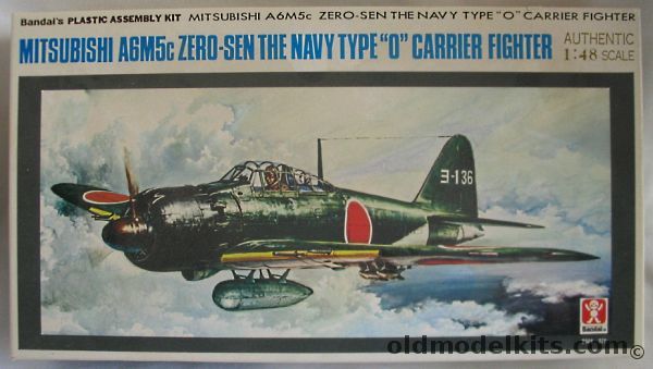 Bandai 1/48 Mitsubishi A6M5c Type 52 Zero-Sen, 8504-275 plastic model kit